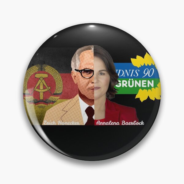 Item preview, Baerbock Greens vs. Honecker GDR half portrait designed and sold by Oberlaender.