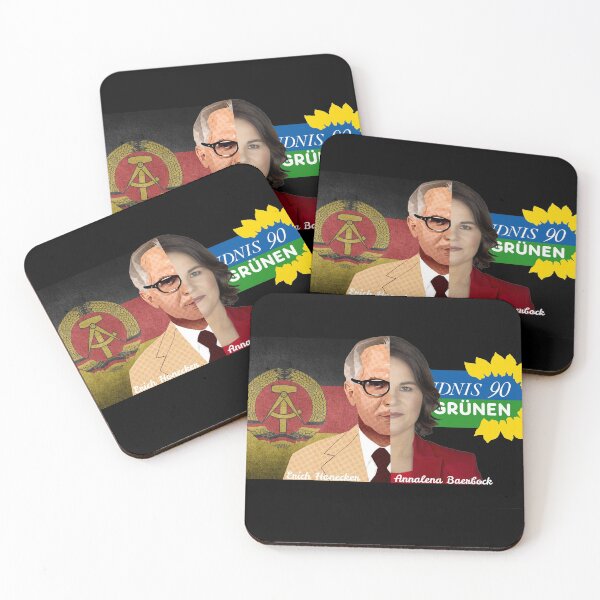 Item preview, Baerbock Greens vs. Honecker GDR half portrait designed and sold by Oberlaender.