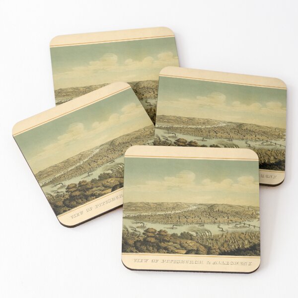 Item preview, View of Pittsburgh & Allegheny (1874) designed and sold by allhistory.
