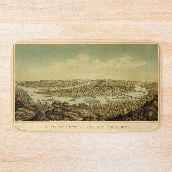 Item preview, View of Pittsburgh & Allegheny (1874) designed and sold by allhistory.