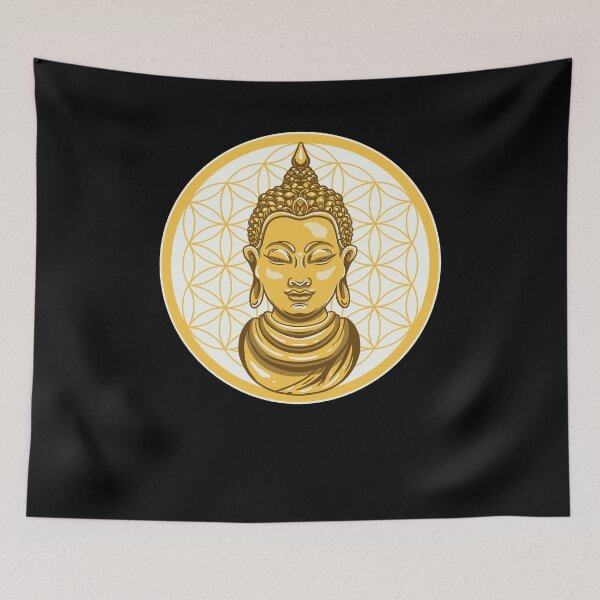 Item preview, Spiritual Flower of life meditation Buddha designed and sold by FalkDania.