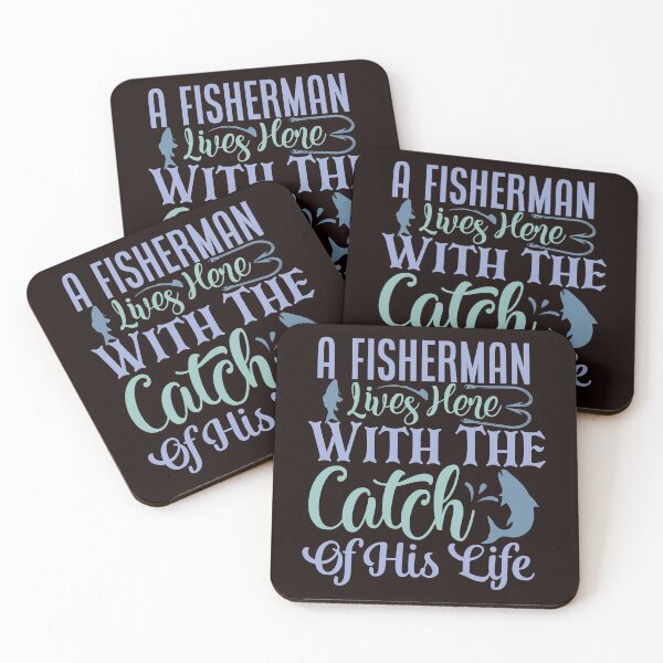 Item preview, A FISHERMAN LIVES HERE WITH THE CATCH OF HIS LIFE designed and sold by teemaker24.