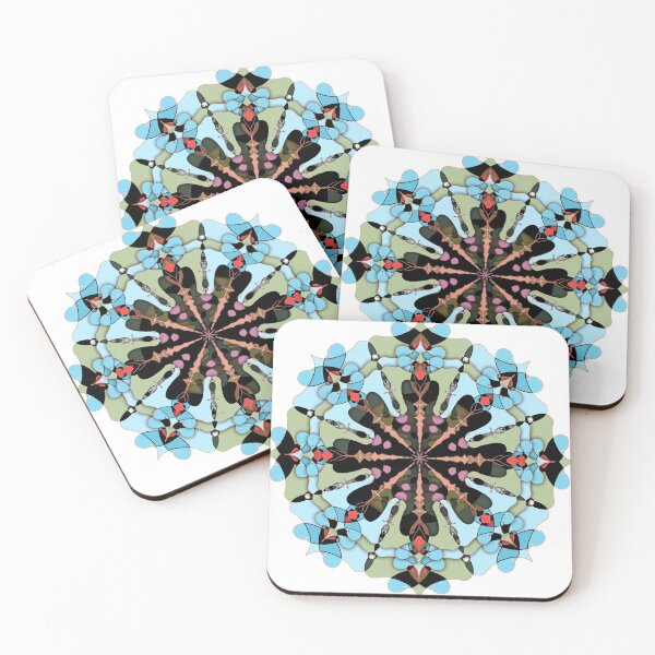 Artikelvorschau, Schönes Pastellfarbblumenmuster-Mandala-Blau entworfen und verkauft von EdwardBlackRose.