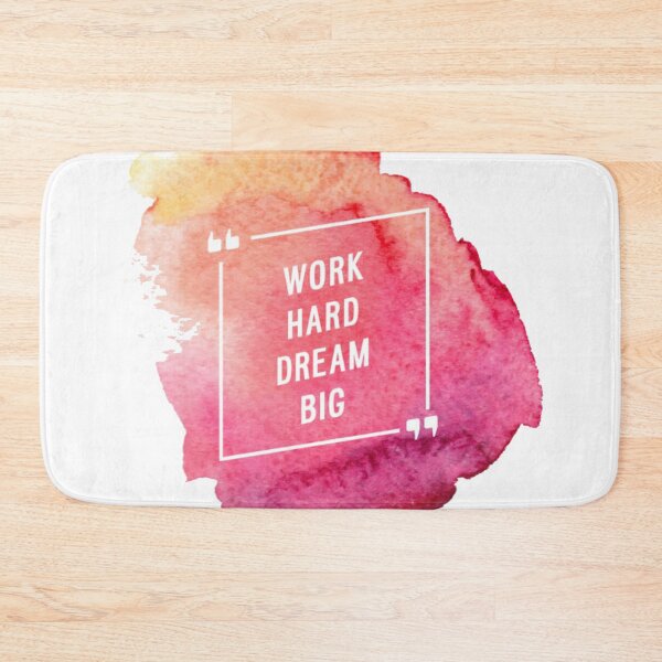 Item preview, Motivational Abstract Design - Work Hard Dream Big Red Orange Pink White designed and sold by WearWolfDesigns.