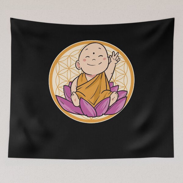 Item preview, Spiritual Flower of life meditation Buddha Kid designed and sold by FalkDania.