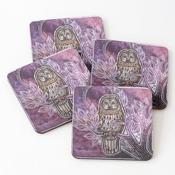 Item preview, Owl with Purple Skies designed and sold by Lynnette Shelley.