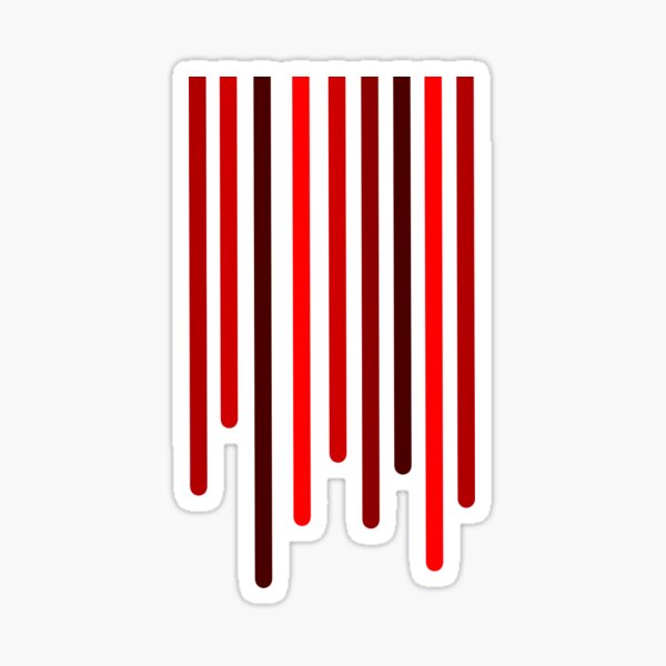 Shades of Red Drip Look Sticker