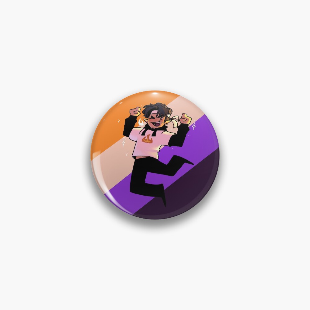 Sapnap Nonbinary Pride Pin For Sale By Friccafracc Redbubble