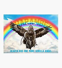 Harambe - Heaven has another Gorilla Angel Photographic Print