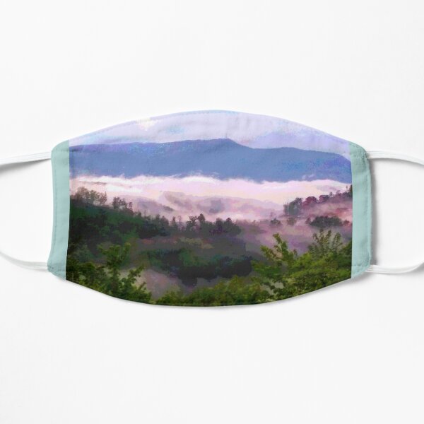 Hazy Mountain Morning Flat Mask