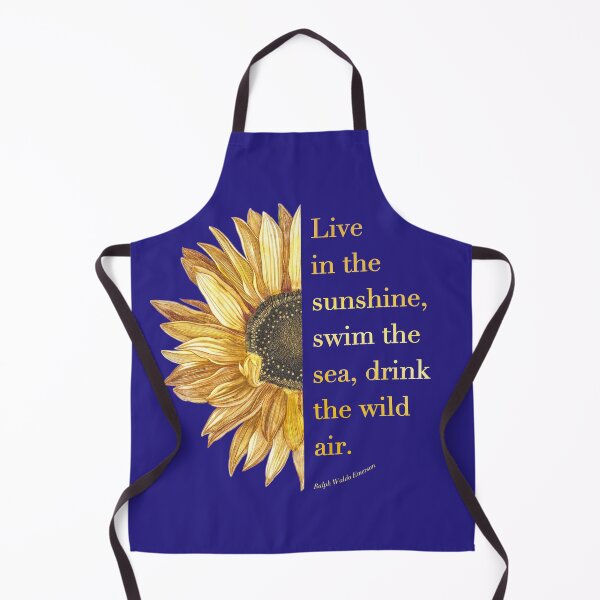 Item preview, Summer Sunflower Typography & Emerson Quote designed and sold by Happy Puppy Print On Demand.