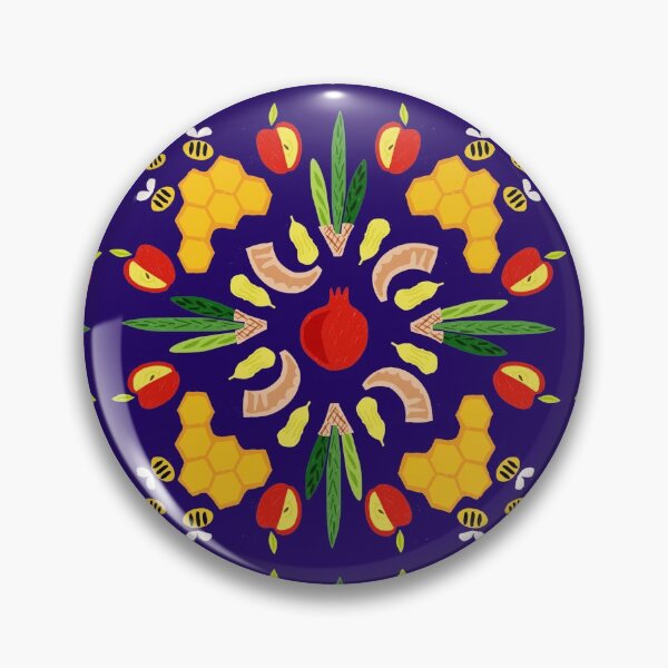 Item preview, Yomim Noraim - navy print designed and sold by TillaCrowne.