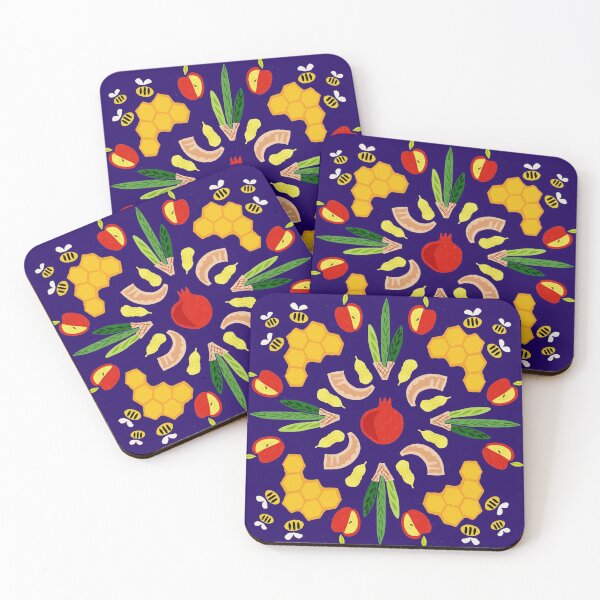 Item preview, Yomim Noraim - navy print designed and sold by TillaCrowne.