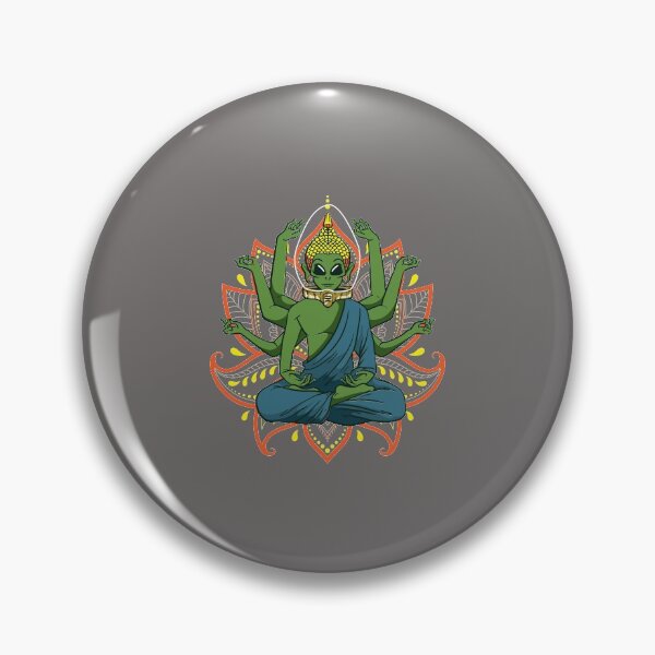 Item preview, Spiritual Lotus Flower meditation Alien Buddha designed and sold by FalkDania.