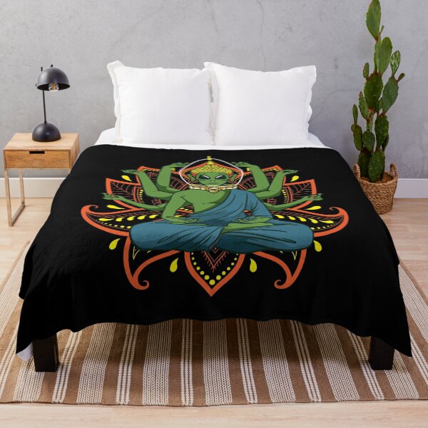 Item preview, Spiritual Lotus Flower meditation Alien Buddha designed and sold by FalkDania.