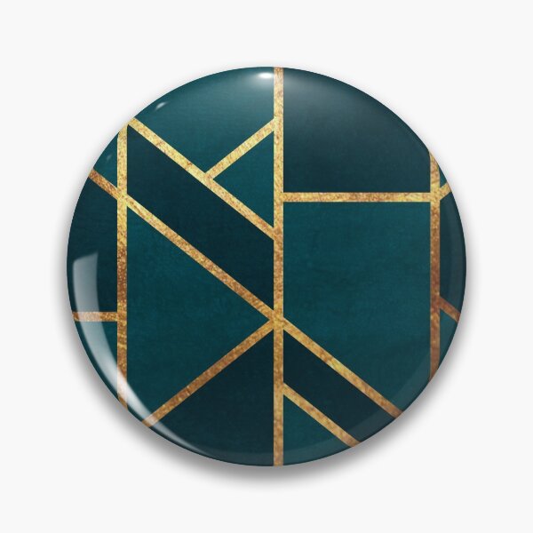 Item preview, Deep Teal and Gold Geometric   designed and sold by MA DESIGNS.
