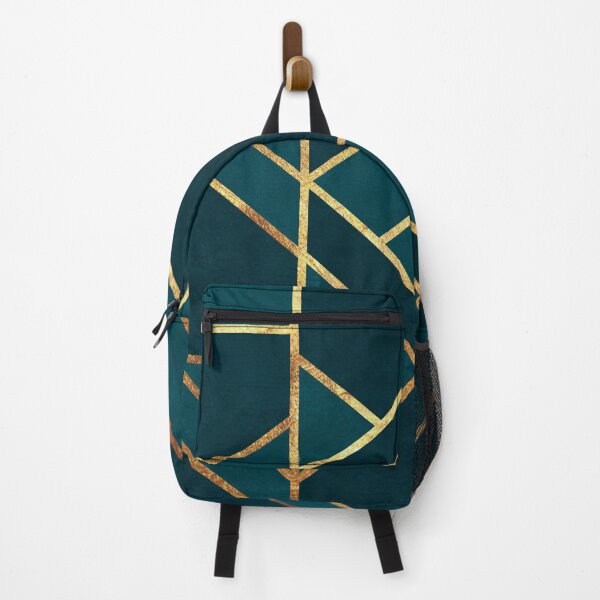 Item preview, Deep Teal and Gold Geometric   designed and sold by MA DESIGNS.