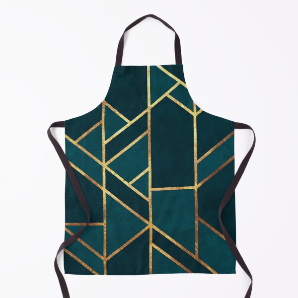 Item preview, Deep Teal and Gold Geometric   designed and sold by MA DESIGNS.