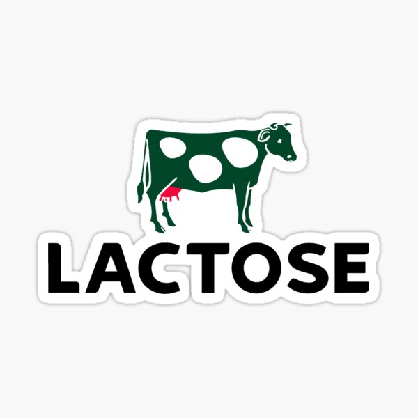 ¿Diseño de Lacoste o diseño de Lactosa? Esa es la verdadera pregunta Pegatina