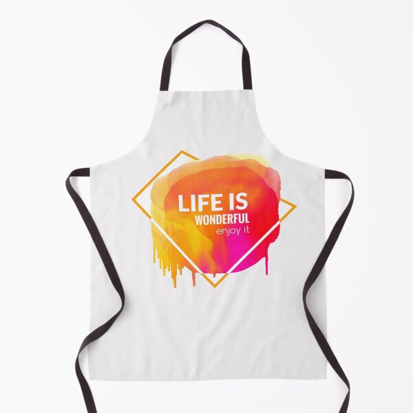 Item preview, Motivational Abstract Design Life Is Wonderful Enjoy It Red Orange Pink White designed and sold by WearWolfDesigns.