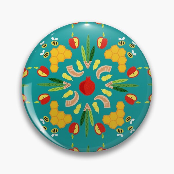 Item preview, Yomim Noraim - teal print designed and sold by TillaCrowne.