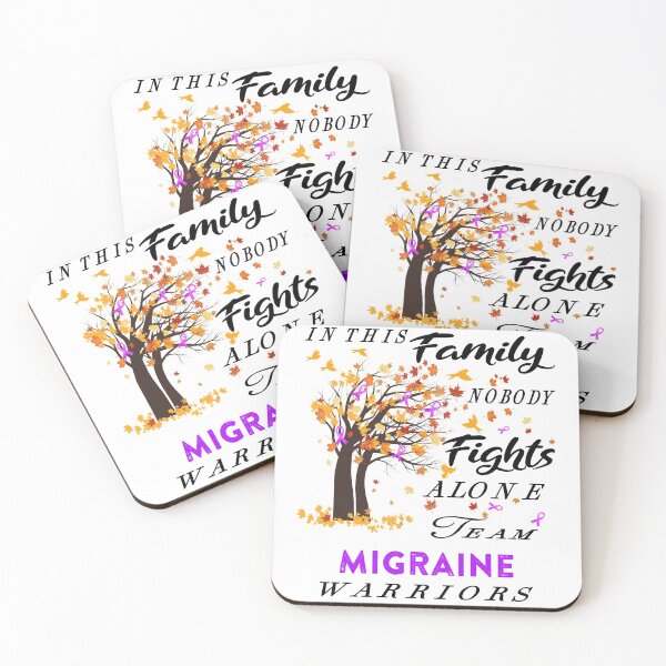 Item preview, In This Family No One Fight Alone Migraine Awareness ribbon tree designed and sold by radianen.