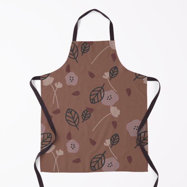 Item preview, Brown and White Flower Petals and Leaves Pattern designed and sold by azure-ataraxia.