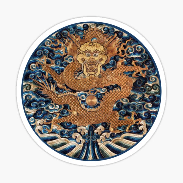 Vintage chinese dragon Sticker