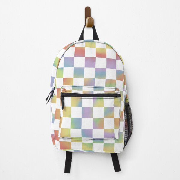 Item preview, checkered rainbow tie-dye designed and sold by azaleae.