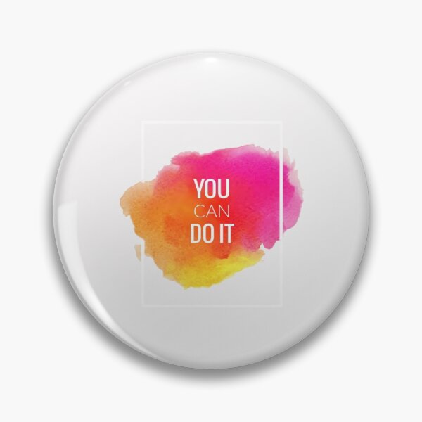 Item preview, Motivational Abstract Design You Can Do It Red Orange Pink White designed and sold by WearWolfDesigns.