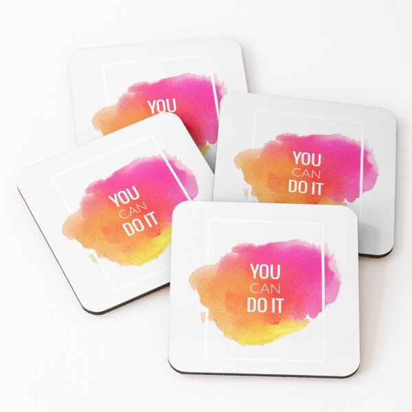 Item preview, Motivational Abstract Design You Can Do It Red Orange Pink White designed and sold by WearWolfDesigns.