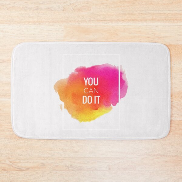 Item preview, Motivational Abstract Design You Can Do It Red Orange Pink White designed and sold by WearWolfDesigns.