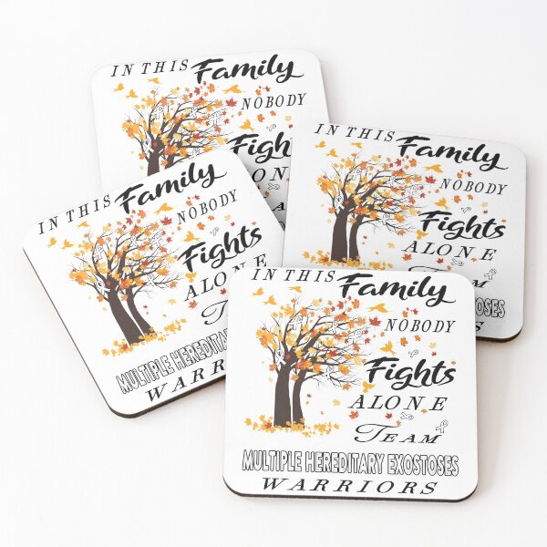 Item preview, In This Family No One Fight Alone Multiple Hereditary Exostoses Awareness ribbon tree designed and sold by radianen.