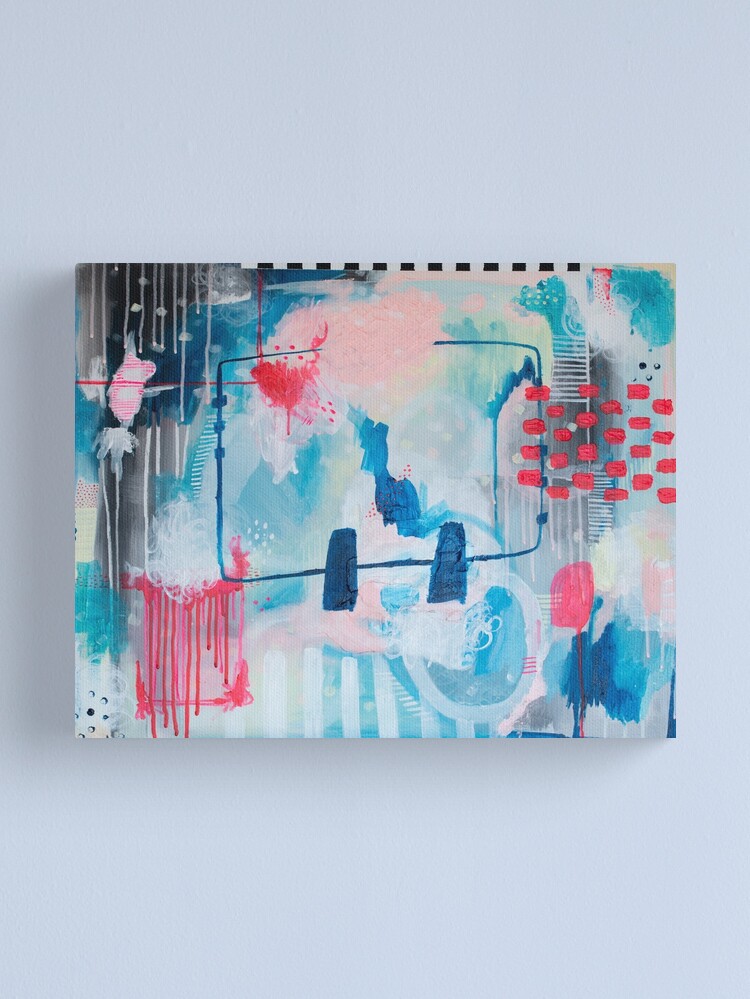 Thumbnail 1 of 3, Canvas Print, Right In The Middle Of A Group Left of Centre designed and sold by jemcnair.