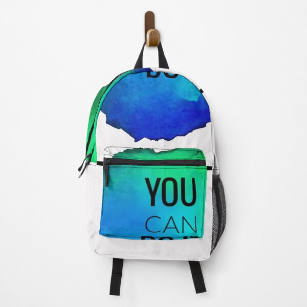Item preview, Motivational Abstract Design You Can Do It Green Blue Black designed and sold by WearWolfDesigns.