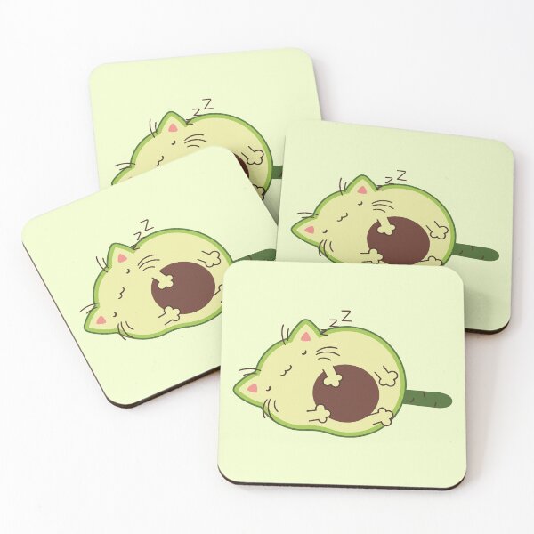 Item preview, Sleeping avocado cat designed and sold by Nikamii.