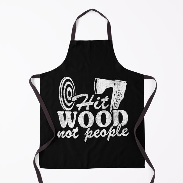Item preview, Funny Axe Throwing Quote Gift Hit Wood Not People designed and sold by Stronzi.