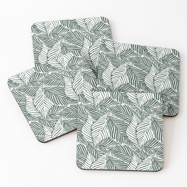 Item preview, Tropical Leaves in deep greens designed and sold by PatternsandHues.