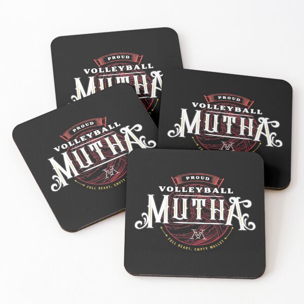 Item preview, Volleyball Mutha (Rose).Full Heart. Empty Wallet | Vintage Ornate Typography designed and sold by 804 Volleyball Swag  Volleyball Merch for players and fans.