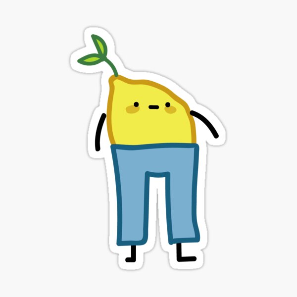 lemon guy Sticker