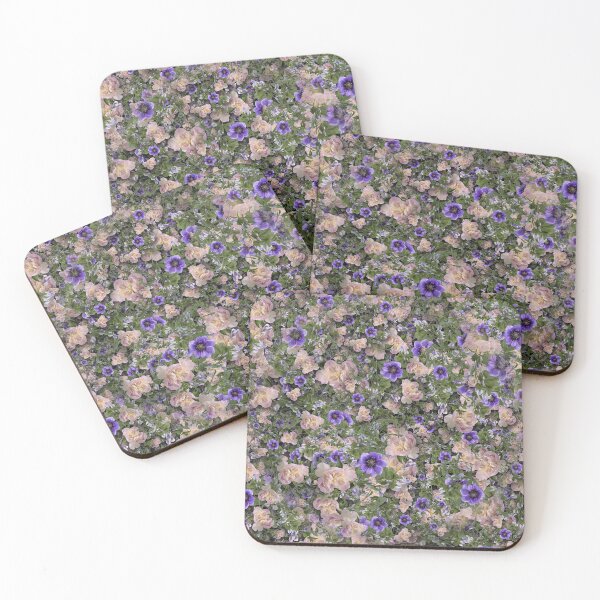 Item preview, Seamless Purple Anemone and Pink Peony Pattern designed and sold by cozycaroline.