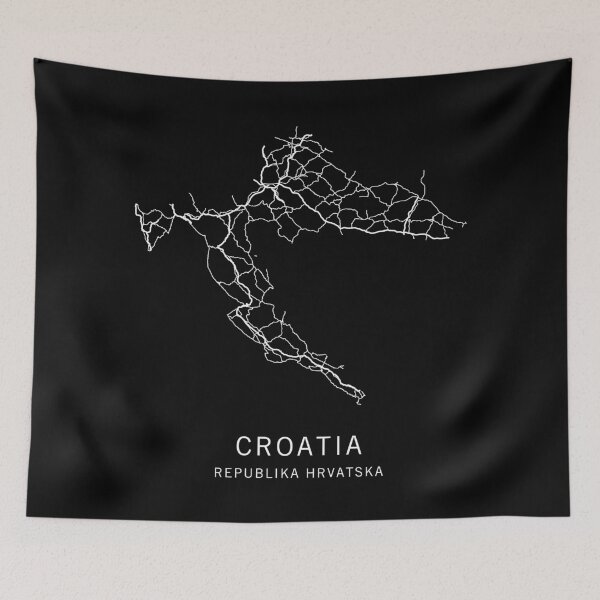 Item preview, Croatia Road Map designed and sold by clarkstpress.