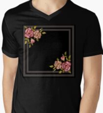 Flowers retro. Men's V-Neck T-Shirt