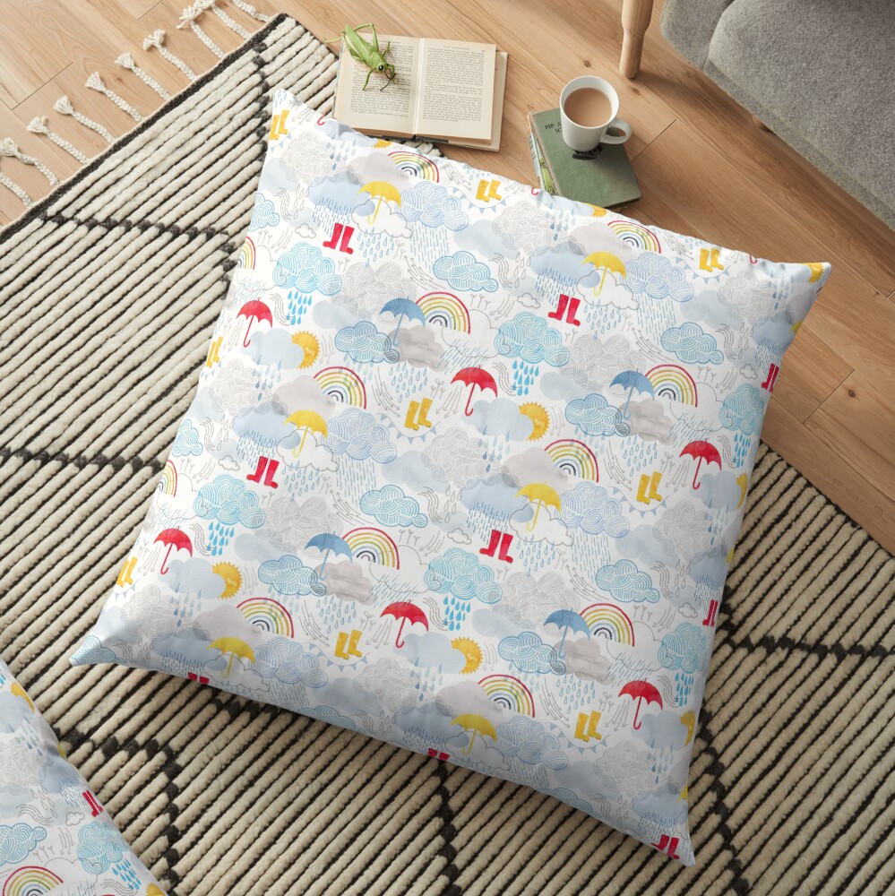 April Showers Floor Pillow