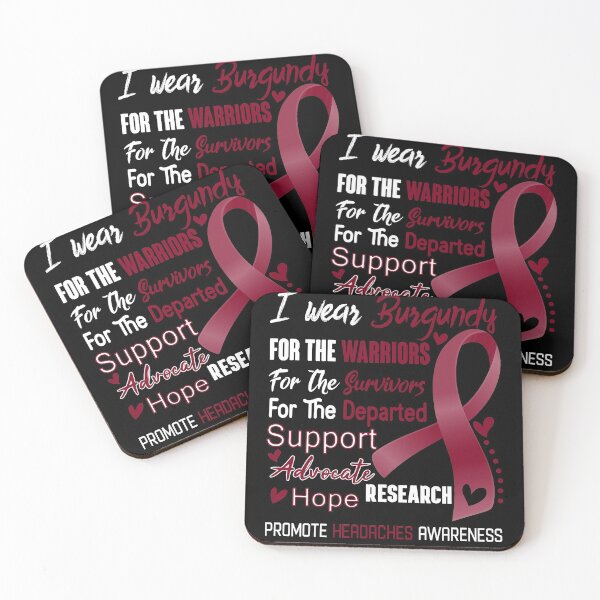 Item preview, I Wear Burgundy For The Warriors Promote Headaches Awareness designed and sold by hvoid41.