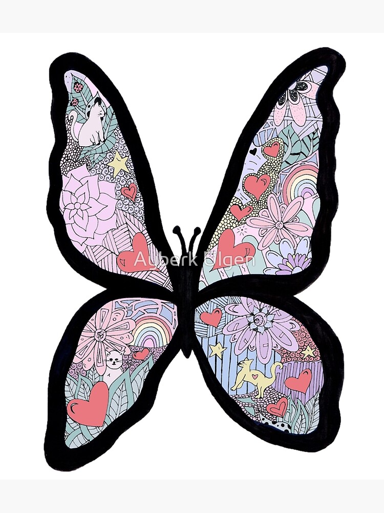 "Taylor Swift Butterfly Mural Drawing" Poster for Sale by