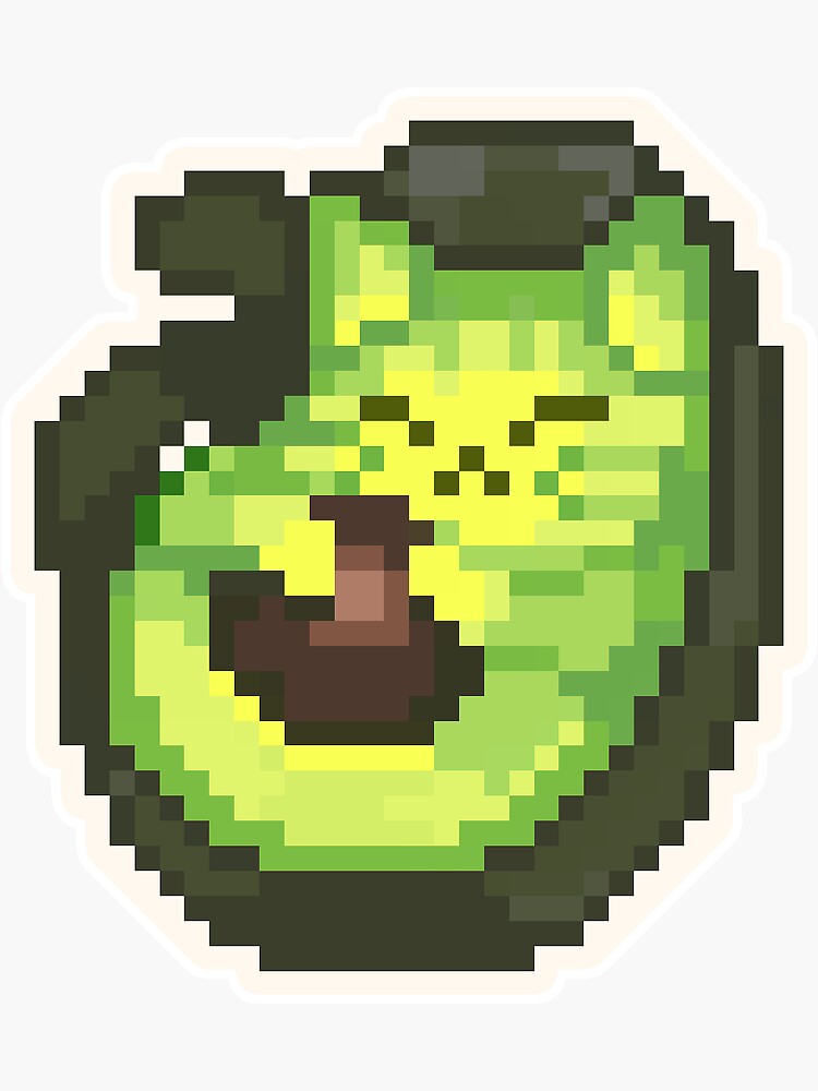 Cute Avocato Pixel Art\