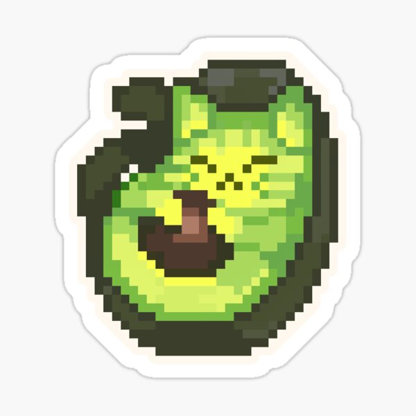 Cute Avocato Pixel Art\