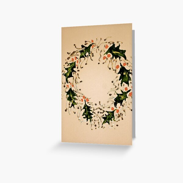 Xmas wreath Greeting Card