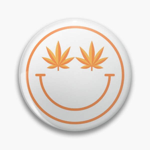 Item preview, smiley cannabis face -orange designed and sold by smokelikeagirl.
